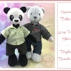 Teddy Bear Shirt/Jacket SEWING Pattern for the 10x6 In The Hoop Online Teddy