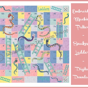 Snakes and Ladders Machine Embroidery Design - Etsy UK