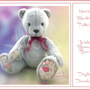 Easy Large Teddy Bear Memory Bear Sewing Pattern Jointed