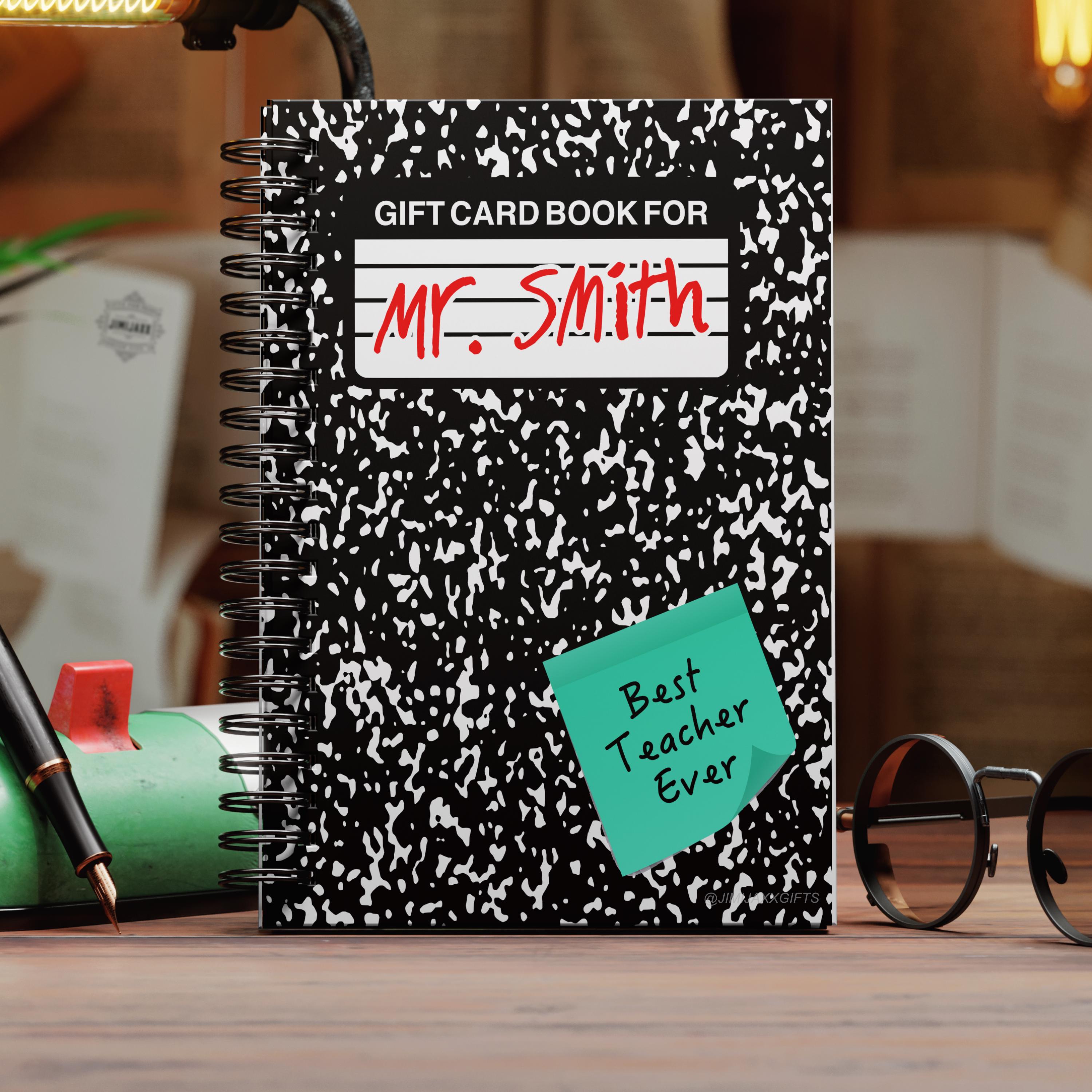 Gift Card Book Printable, Teacher Appreciation Gift From Class, End…