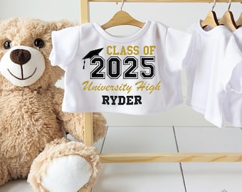 Custom Graduation Bear Shirt, Keepsake Grad Gift, Personalized Class Of 2025 Grad Teddy Bear Outfit, Custom Stuffed Animal Plush Shirt