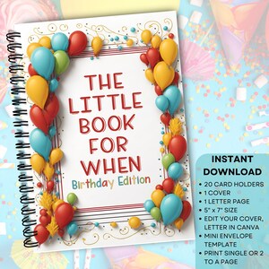 Alles Gute zum Geburtstag Geschenkkartenhalter, Geburtstagsbuch Geschenke, druckbare Geburtstagskarte, Geschenkkarte Buch für Geburtstagsgeschenk, Geburtstagsgeschenk für Sie