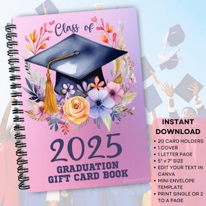 Libro de tarjetas de regalo para graduados de secundaria, kit de supervivencia para el primer año de universidad, paquete de cuidado universitario para ella, regalo de graduación por menos de 20 dólares, editable