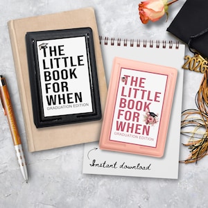 Abschlussgeschenk Karte Buch druckbar, Mini Album Größe 2x3, Junge & Mädchen Designs, DIY Senior Grad Geschenk, College Essentials Kit, Für Wenn Karten