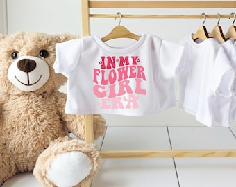 In My Flower Girl Era Teddy Bear T-Shirt, Wedding Party Gift For Girls, Keepsake Stuffed Animal Thank You Gift For Flower Girl From Bride