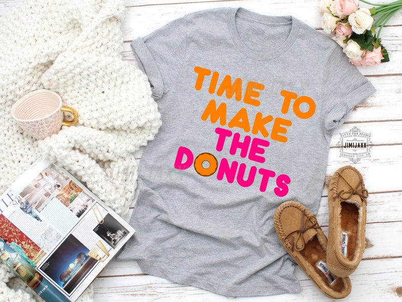 Time To Make The Donuts Party Shirt, Vintage Dunkin Donuts T-Shirt, Kids Donut Birthday Party Outfit, 80s Slogans Shirt, Donut Mom, Unisex, donut party shirt, Donut Themed Party, birthday shirt for her, dunkin donuts shirt, coffee and donuts shirts