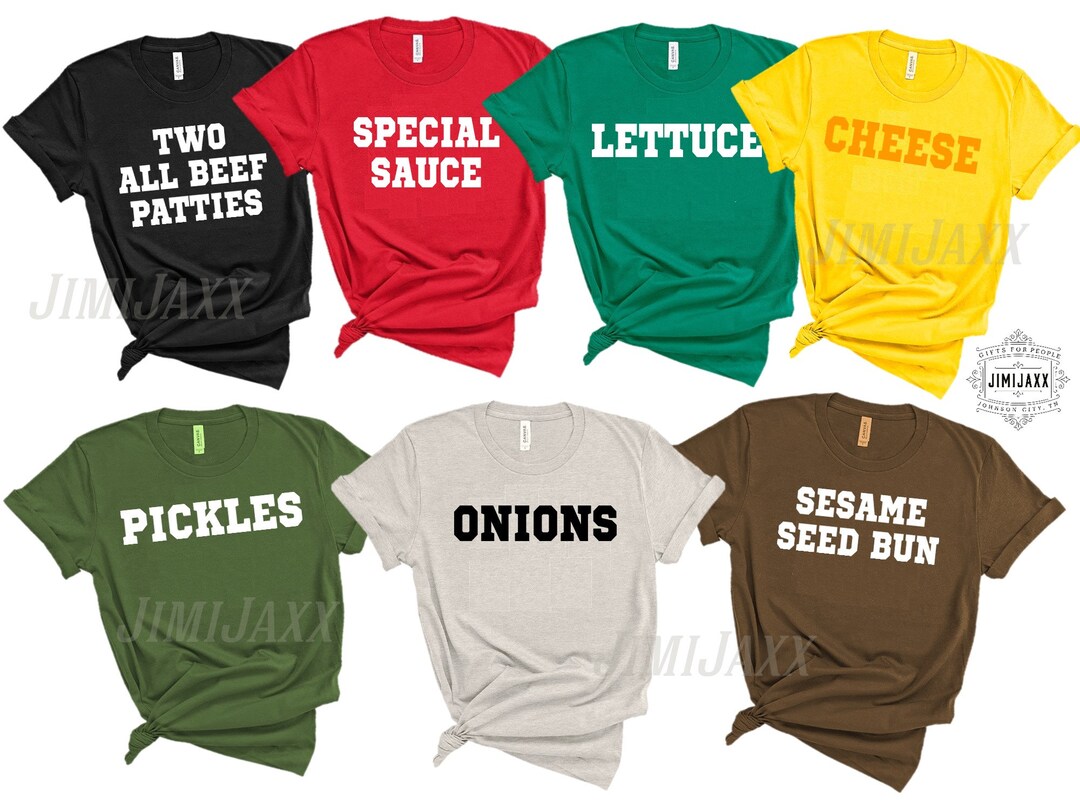 Group Halloween Costume Shirts Big Mac Merch Hamburger Etsy