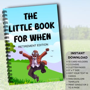 Carnet de cartes-cadeau de retraite pour lui, MODIFIABLE, IMPRIMABLE, cadeau d'adieu de départ d'un collègue, appréciation du personnel, chapitre de la nouvelle vie, cartes pour le moment