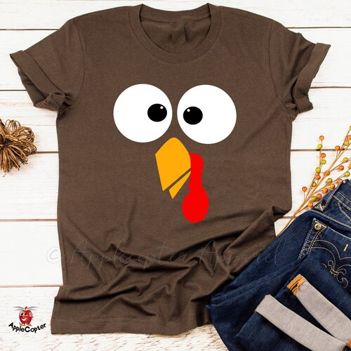 Thanksgiving Turkey Shirt Turkey Face 