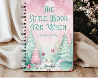 Christmas Gift Card Book For Her, Pink & Mint Christmas Cards, The Little Book For When Christmas Edition, Instant Download, Edit In Canva