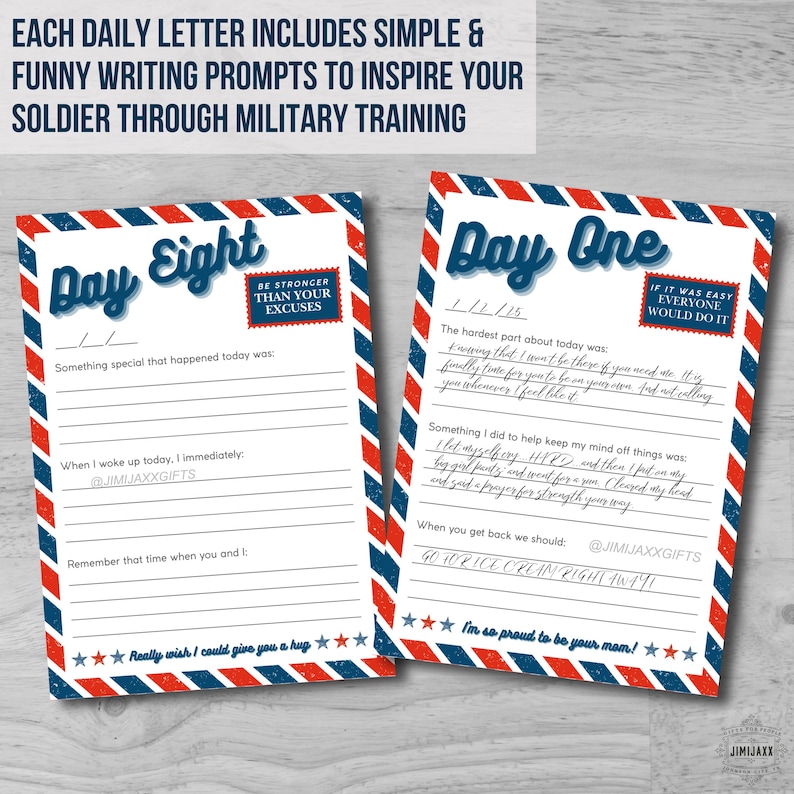 Air Force Boot Camp Letters, Instant Download, Includes Writing Prompts ...