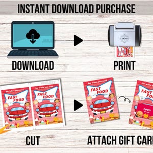 Fast Food Sonic Gift Card Holder Print at Home, Printable Gift Under 20 ...