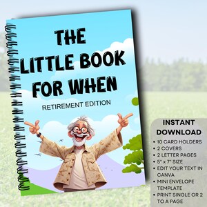Carnet de cartes-cadeau bonne retraite, MODIFIABLE, IMPRIMABLE, cadeau d'adieu de départ d'un collègue, appréciation du personnel, chapitre nouvelle vie, cartes pour quand
