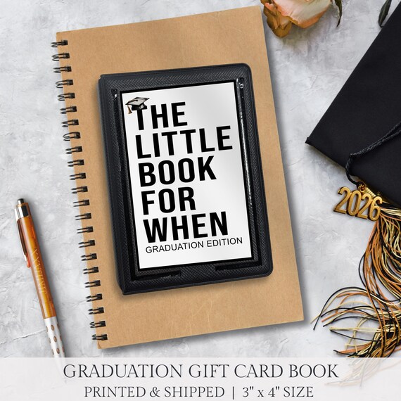 Mini Graduation Gift Card Book: Printed & Shipped, Size 3x4, Holds 14 Gift Card Inserts, 2026 Keepsake Grad Gift, The Little Book For When