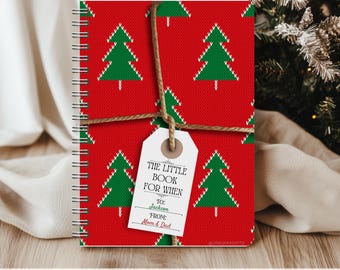 Christmas Gift Card Book, Red Ugly Christmas Sweater Gift, DIY Printable Christmas Gift, For When Cards, Instant Download, Editable In Canva
