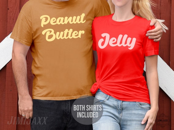 Peanut Butter and Jelly Costume Shirts Set of 2 Cute Food Couples Sandwich Shirt Best Friend T shirts Easy Halloween Costume Unisex Etsy