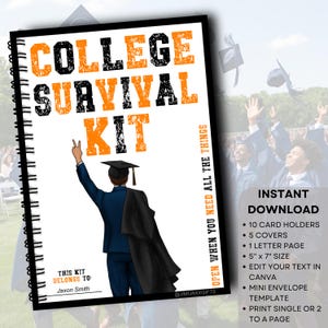 College Survival Kit voor tienerjongen, boek cadeaubon middelbare school senior afgestudeerde, zorgpakket eerste jaar college, afstudeercadeau onder de 20, pdf