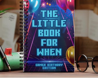 Gamer Birthday Gift Card Book | Gaming Gift For Teen Boy | Instant Download | Editable In Canva | The Little Book For When | Printable | 5x7