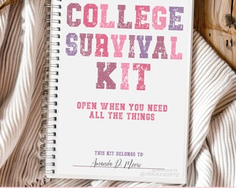 Graduation Gift Card Book For Her, First Year Of College Survival Kit, Graduation Money Holder, Instant Download, Edit In Canva, Two Sizes