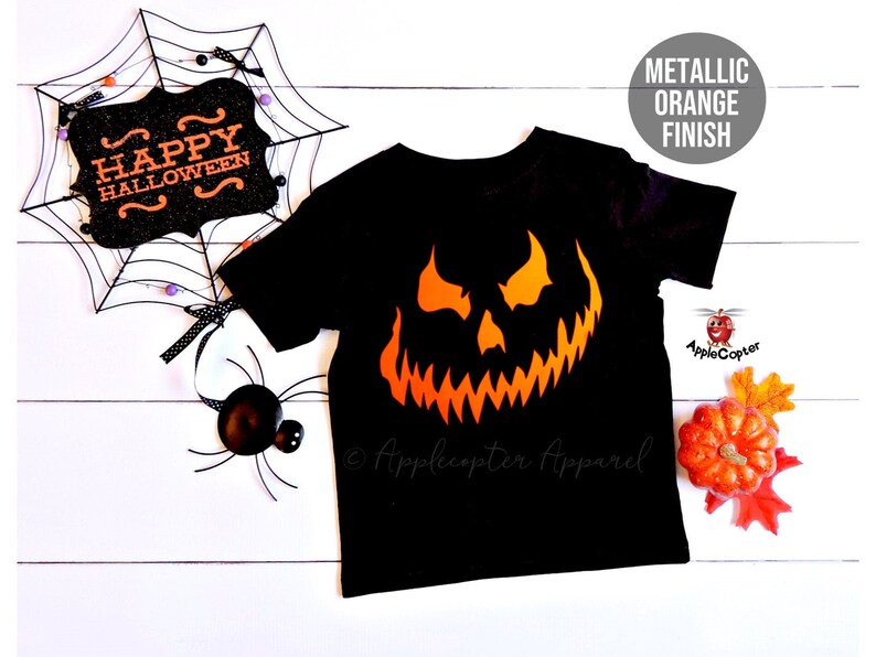 Jack O/' Lantern Scary Pumpkin Face Halloween Toddler//Infant Kids T-Shirt Spooky