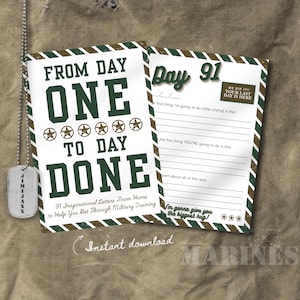 Marine Boot Camp Letters From Home: Writing Prompts, Editable in Canva (Digital Download)