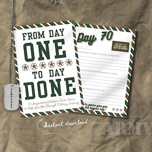 Basic Training Boot Camp Letters From Home, Printable Military Letter Template With Writing Prompts, Digital Download Letters To Soldier