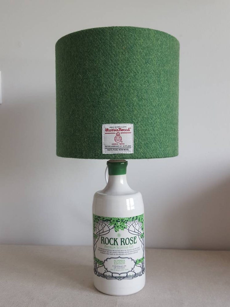 Gin Bottle Lamp Kit 20cm or 25cm diameter Harris Tweed Etsy