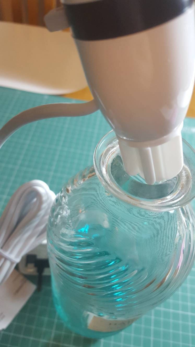 Gin Bottle Lamp Kit Harris Tweed Lampshade and Bottle Lamp Etsy