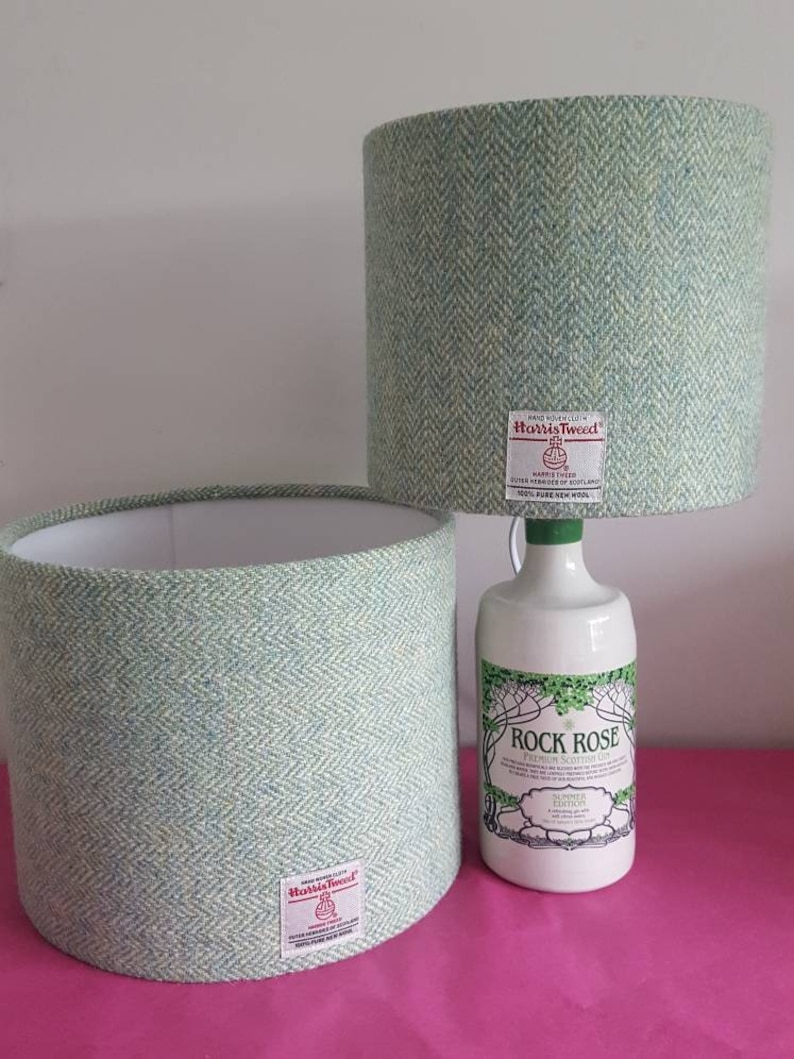 Gin Bottle Lamp Kit 20cm or 25cm diameter Harris Tweed Etsy