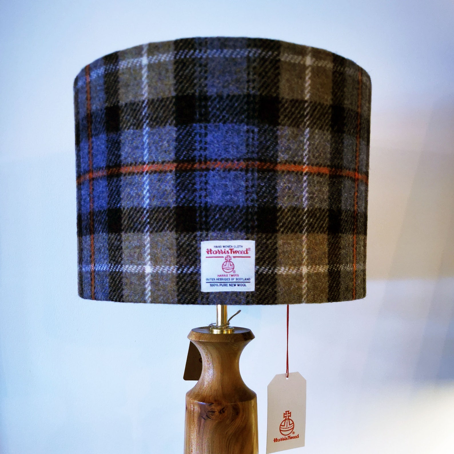 Gin Bottle Lamp Kit With a 20cm Tartan Harris Tweed Lampshade Etsy UK