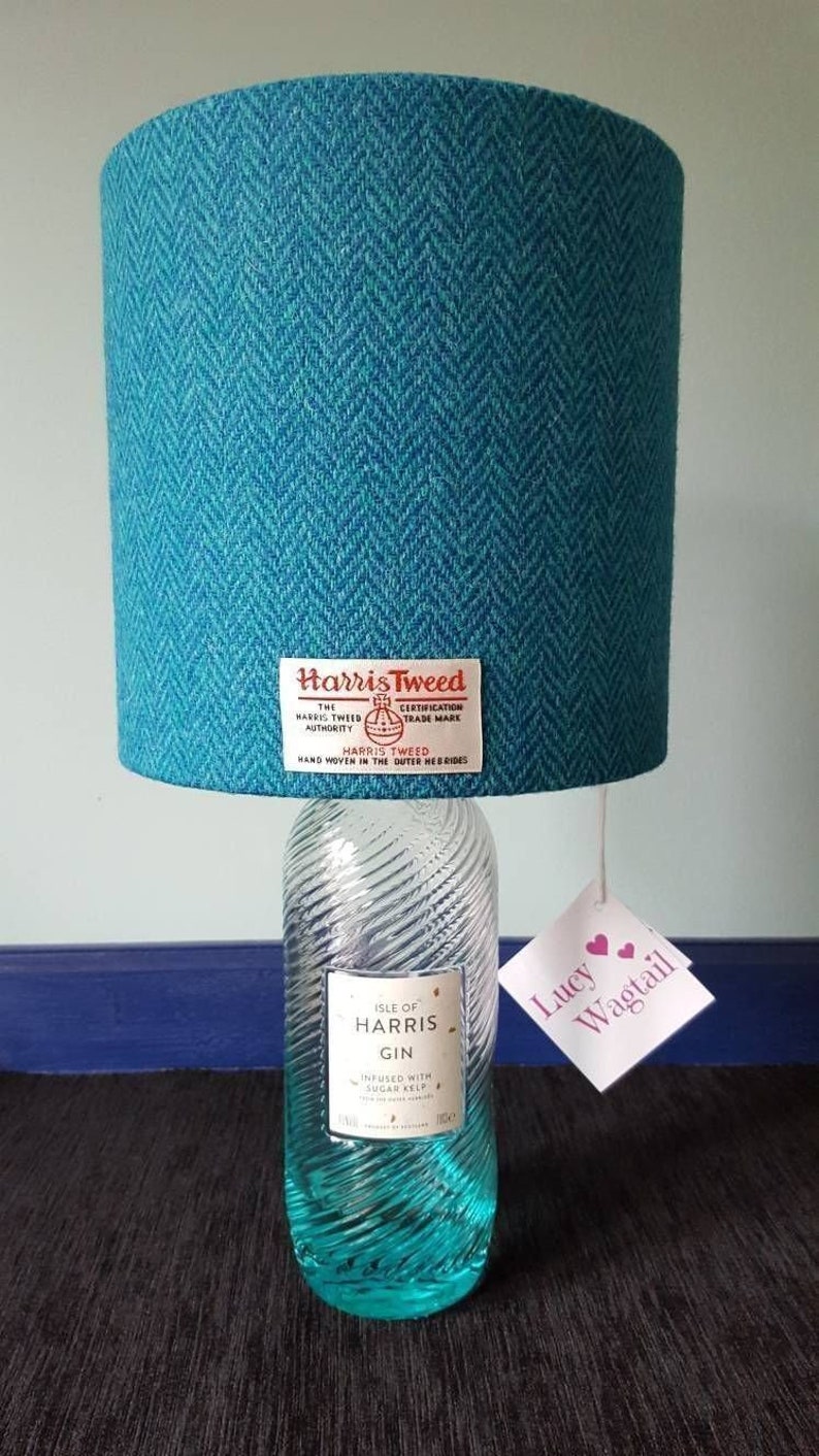 Harris Gin Bottle Lamp with bottle Harris Gin Bottle Lamp Harris Tweed