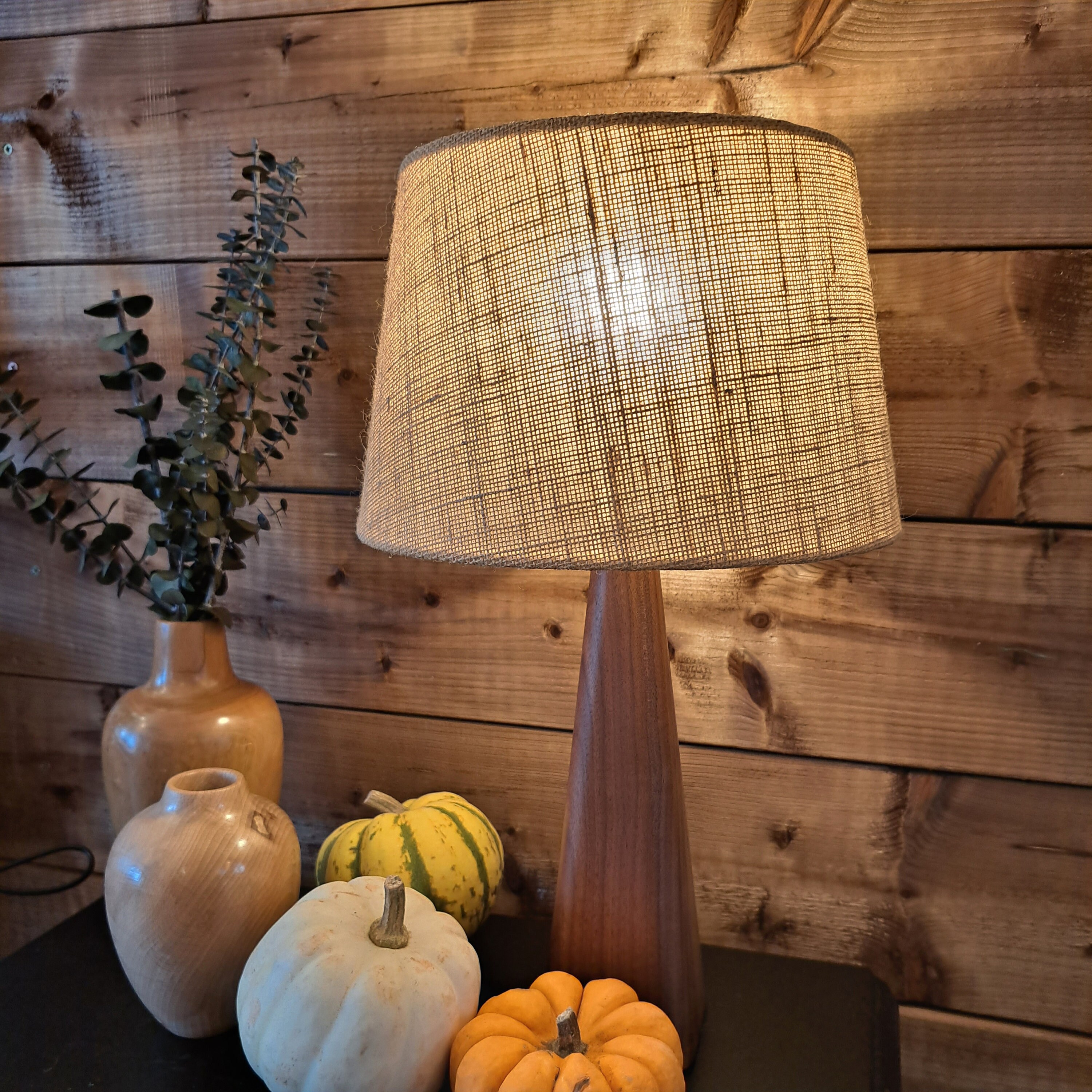 Hessian lampshade on sale