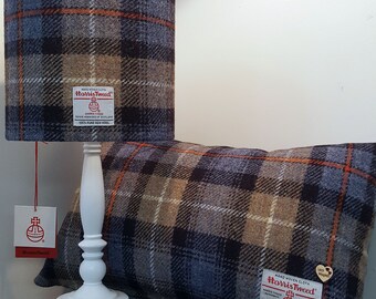 Green Violet Tartan Turquoise Harris Tweed Lampshade Green Violet Tartan Turquoise Harris Tweed Lampshade