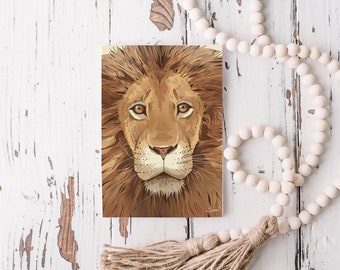 Greeting Card, 'Lion'