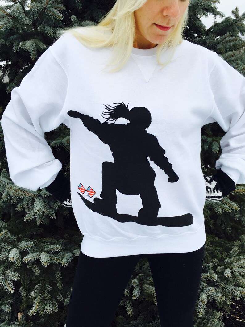 SNOWBOARDING GIRLS SWEATSHIRT Girls Snowboard Shirt Etsy
