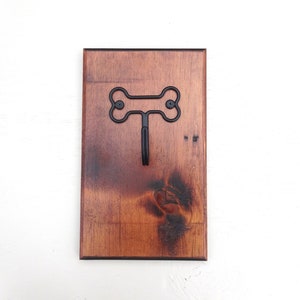 Dog Bone Collar & Leash Hook - Made From Reclaimed Wood