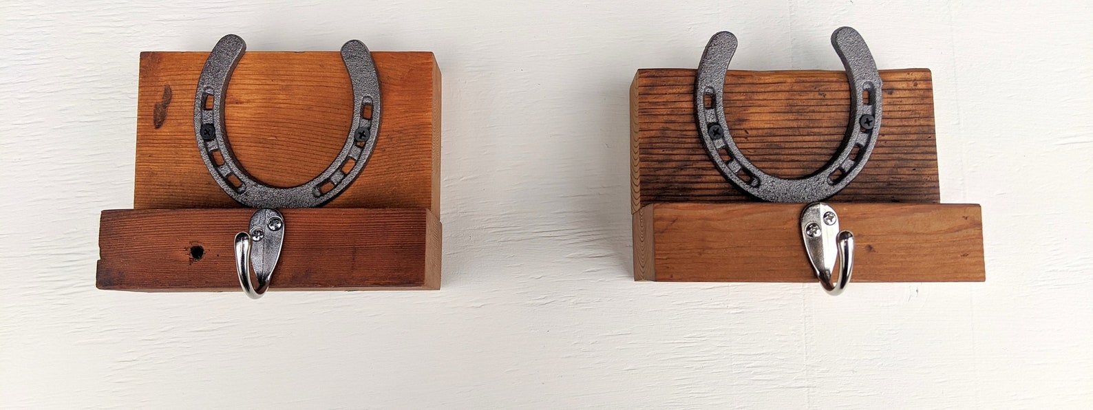 Rustic Horseshoe Christmas Stocking Holder Set of Two Etsy