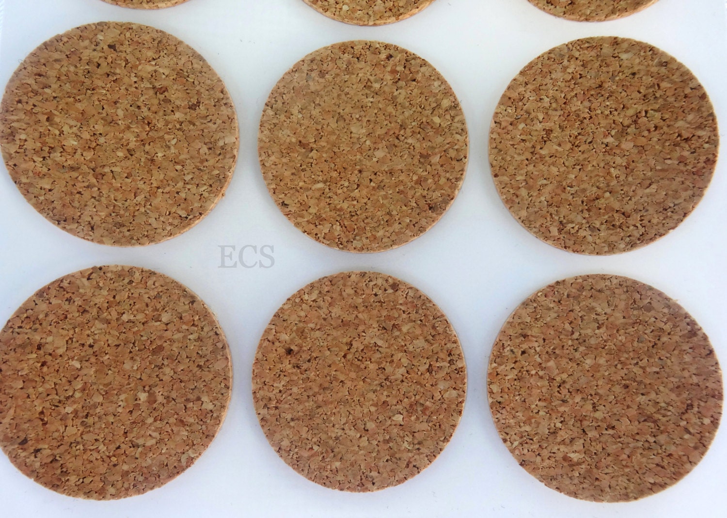 800 1 1/4 x 1/16 Cork Discs Self Adhesive Natural Cork Etsy