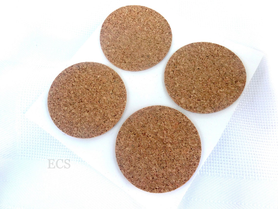 300 1 1/2 x 1/16 Cork Discs Self Adhesive Natural Cork Etsy