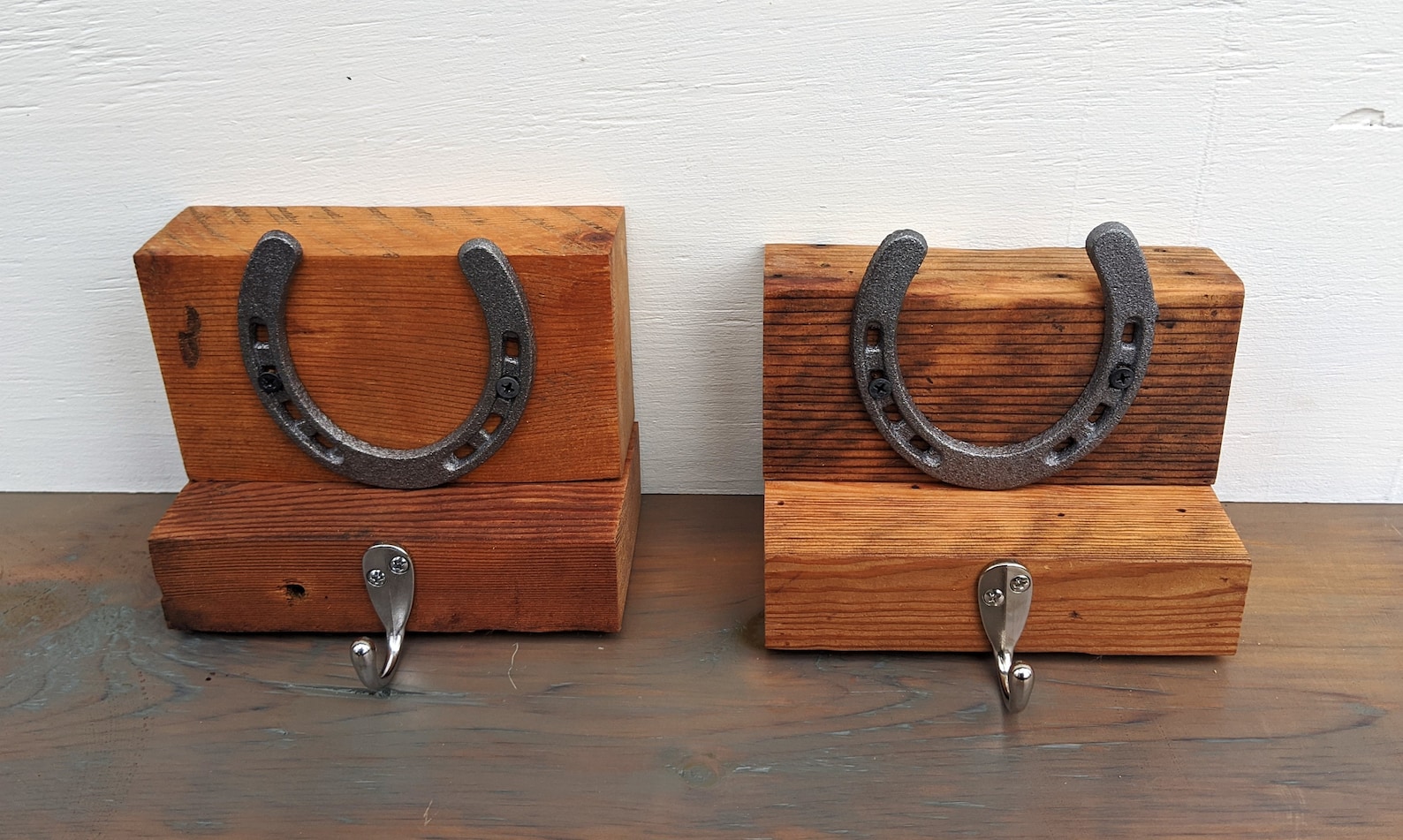 Rustic Horseshoe Christmas Stocking Holder Set of Two Etsy