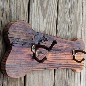 Rustic Dog Bone Shaped Dog Collar and Leash Hook