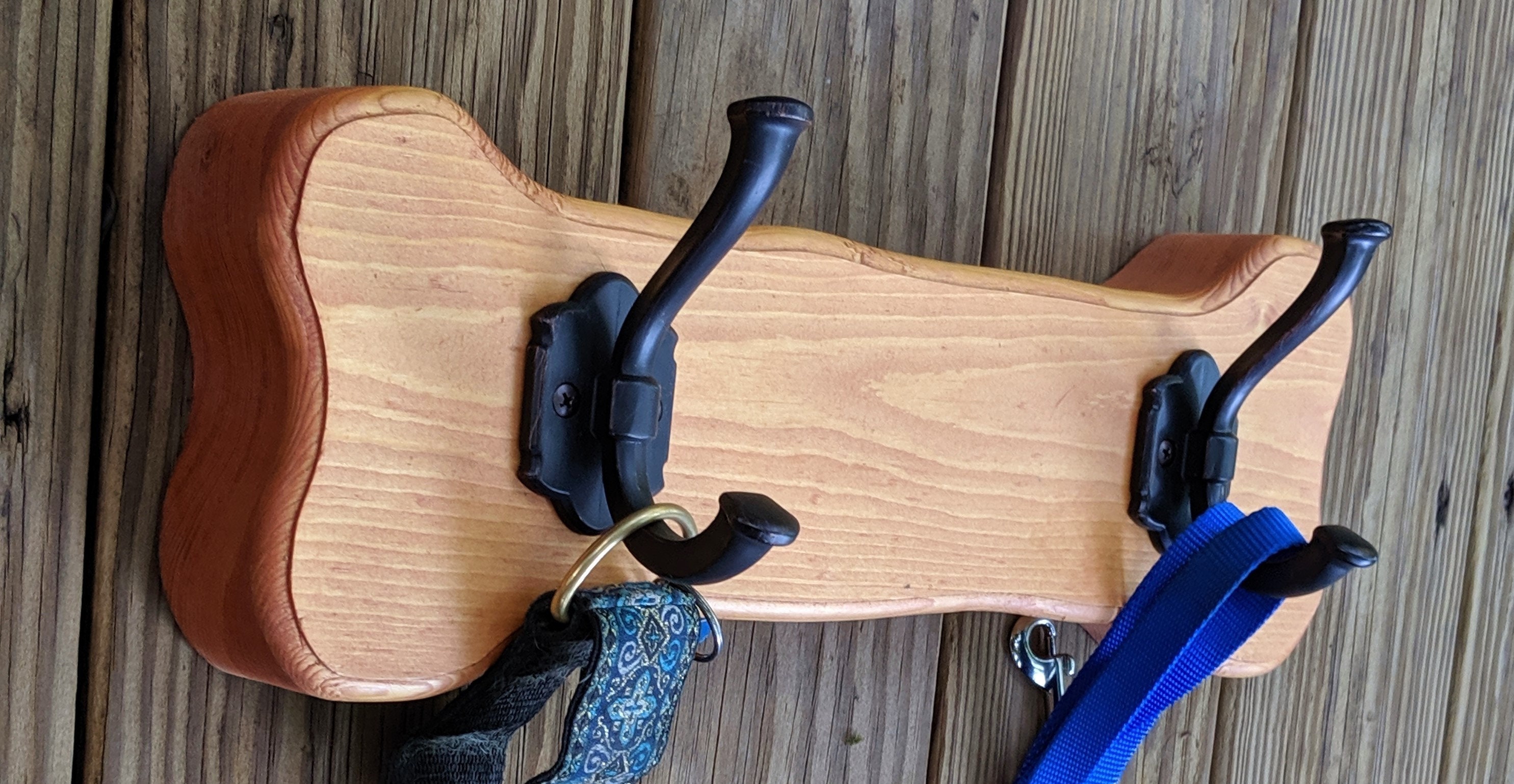 Personalized Dog Leash Hook One of A Kind Dog Bone Burnt Etsy