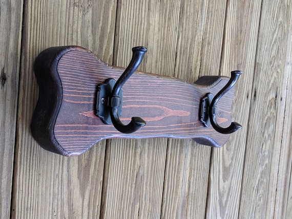 Dog Leash Hook - Made with Reclaimed Wood & Large Decorative Hooks