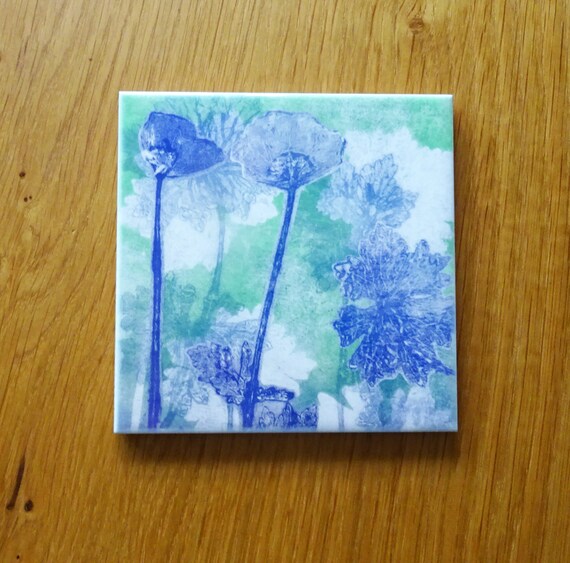 original monoprint-collage cranesbill and other leaves Nature print