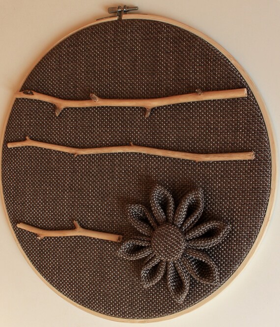 Items similar to Unique Wall Art Flower Hanging,Floral Wall Decor, Hoop