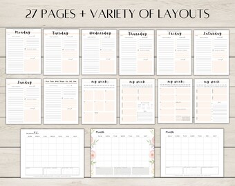Digital Planner Undated, Undated Digital Planner, ADHD Planner, ADHD planner adult, Productivity Planner