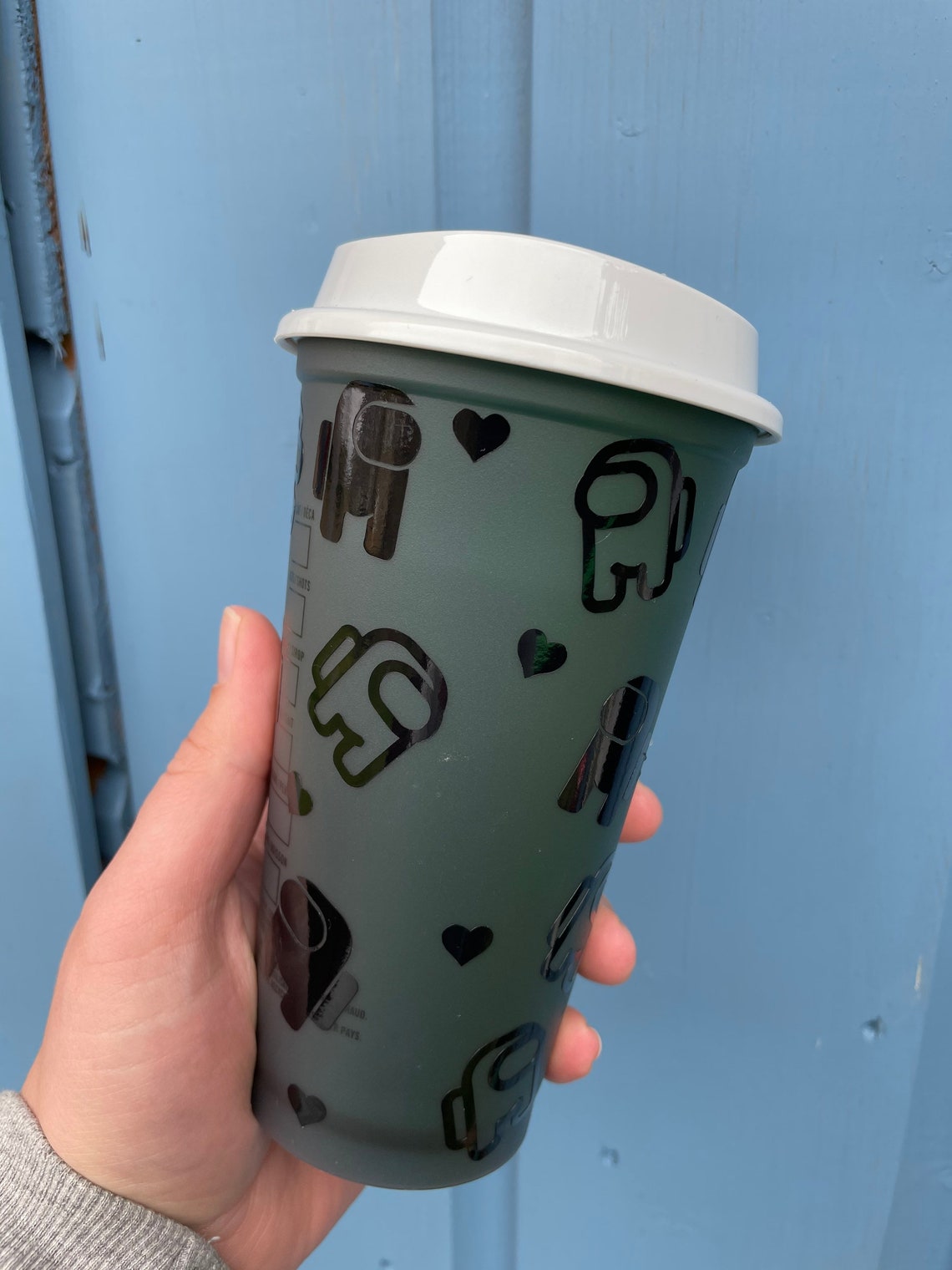 Starbucks 16oz Color Changing Hot Cup Entre nosotros Etsy