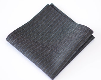 Striped Pocket Square for Men, Wedding Handkerchief Vintage style, Gift for Dad or Husband