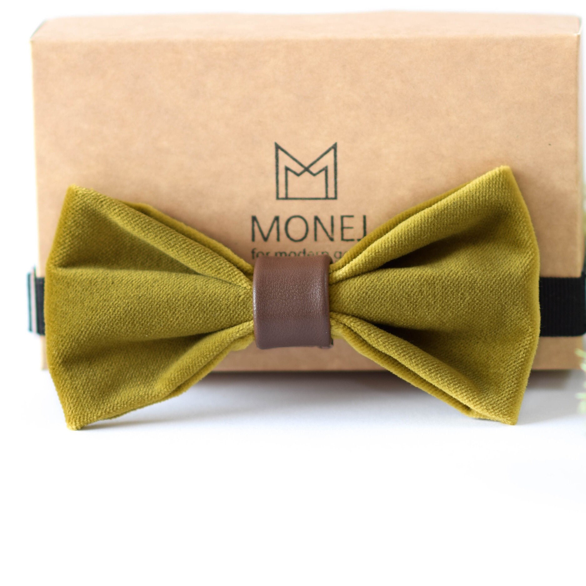 Black and Gold Mens Bow Tie for Men, Wedding Bow Tie Set