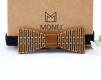 Papillon in legno per uomo, cravatta da sposa moderna in legno per lo sposo, regalo per uomo